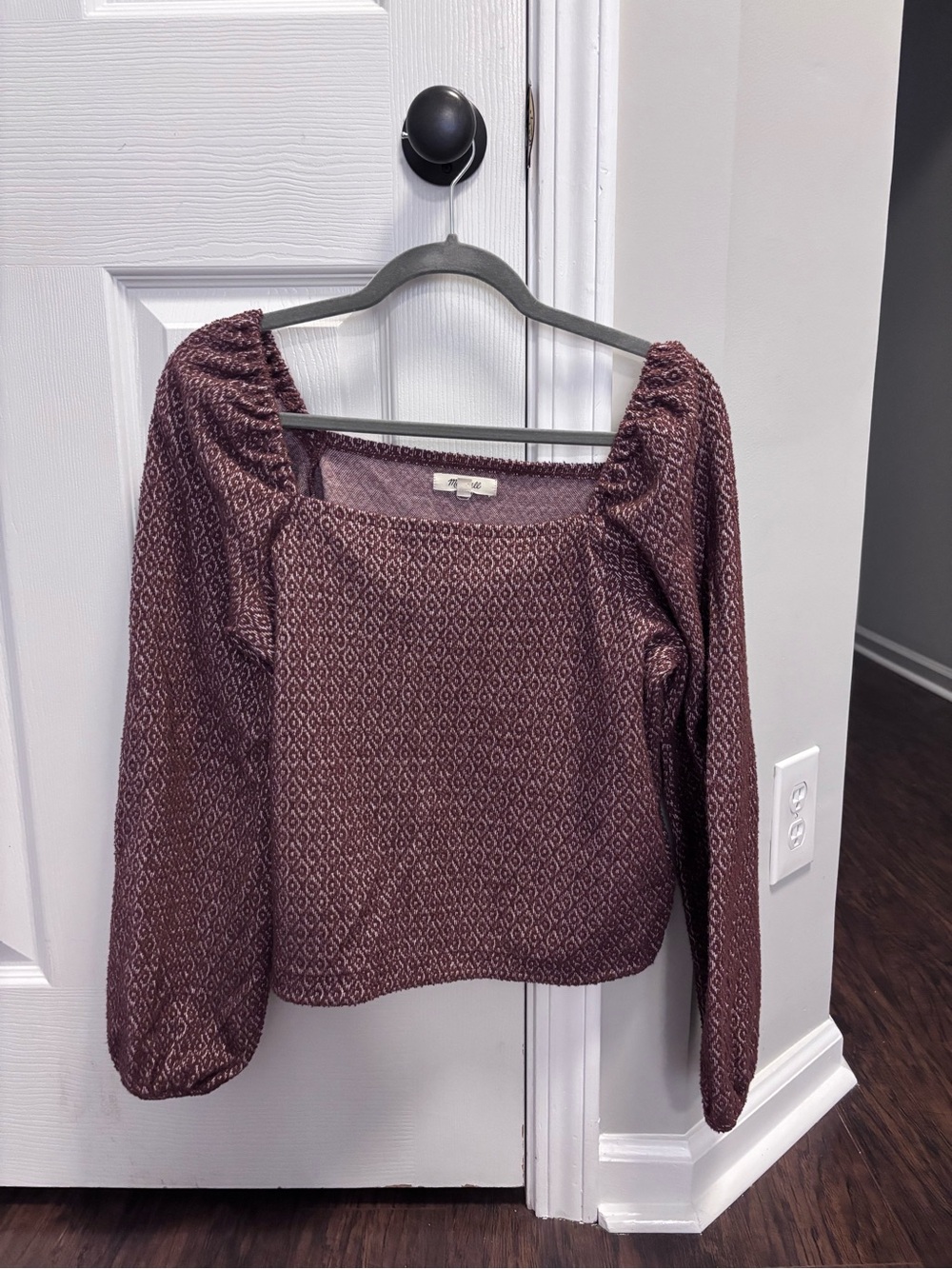 Madewell Square Neck Puff Sleeve Top